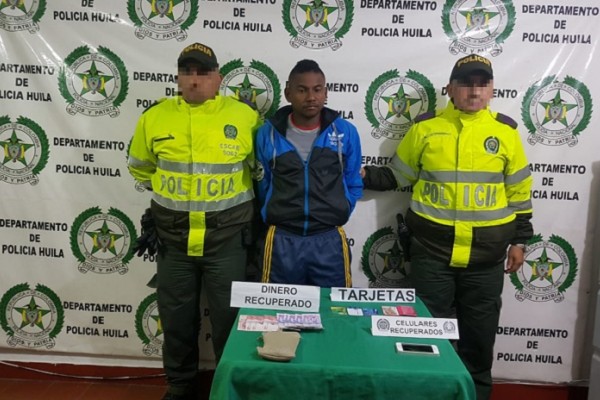 Capturado por robar a ciudadana extranjera en San Agustín, Huila