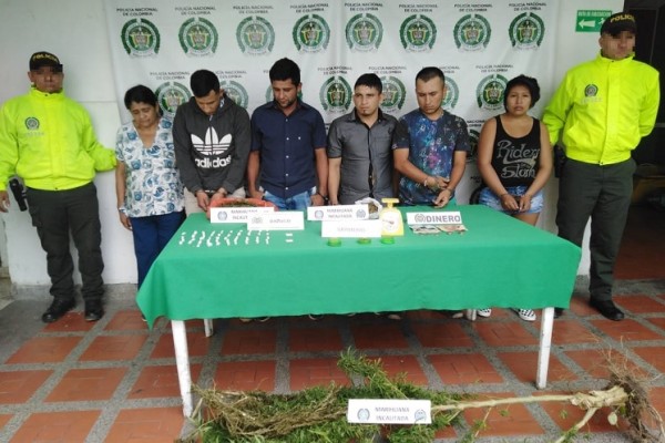 Capturan a 6 personas por comercialización de estupefacientes