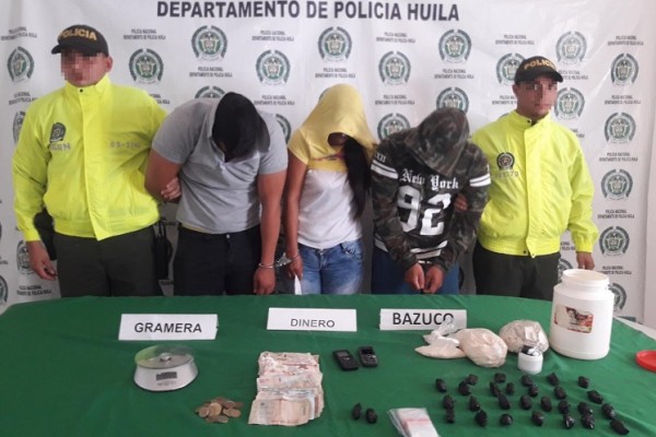 Capturada familia acusada de comercializar estupefacientes en La Plata, Huila