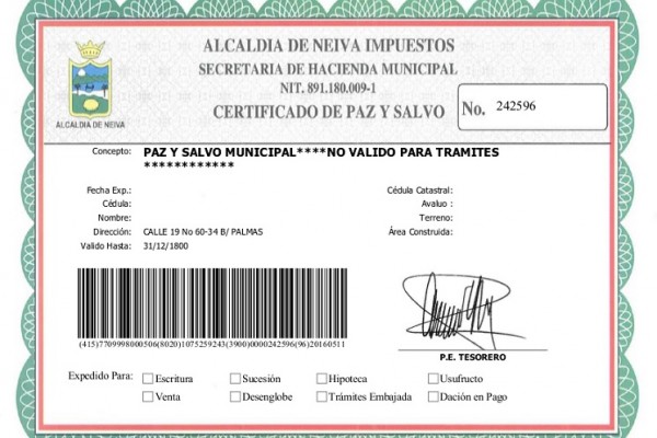 Amnistía a morosos y meta de 111 mil millones, Secretaría de Hacienda de Neiva