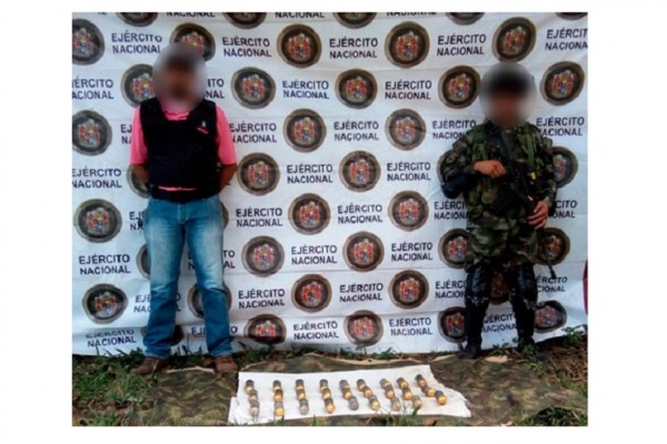 En Baraya, fue hallado depósito ilegal con 27 granadas de 40 milímetros