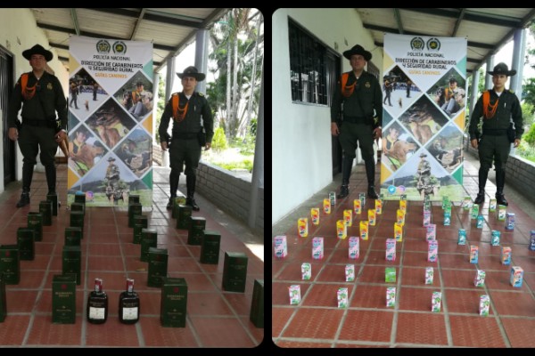 Incautan medicamentos y licor de contrabando en empresa de encomiendas