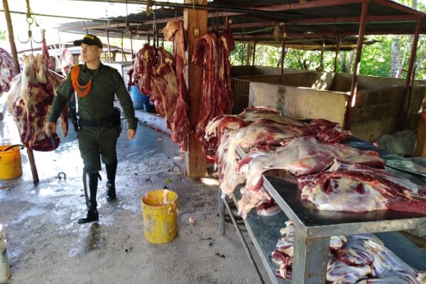 7 Personas fueron capturadas por el sacrificio de ganado