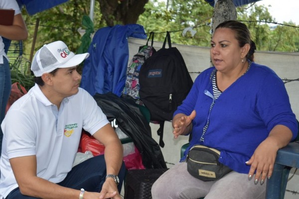 Germán Casagua recorrió las comunas 5 y7 durante el fin de semana