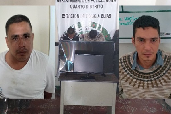 Dos hombres capturados por robo en zona rural del municipio de Elías