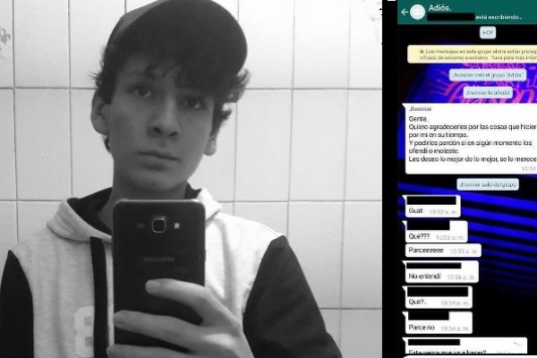 Jhonnier, creó un grupo se despidió de sus amigos y luego se suicidó