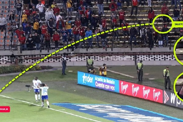 Identifican a hincha que lanzó navaja a jugador de Millonarios