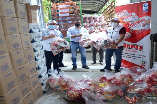 Siguen las entregas alimentarias para los Huilenses