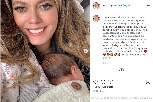 Lorna Cepeda presume a su nieta