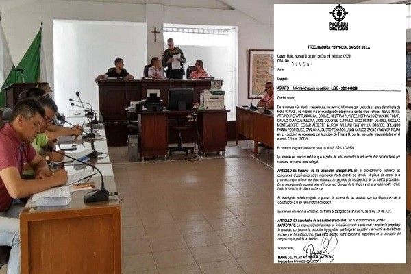 Concejales de Timaná investigados por Proyecto de Acuerdo