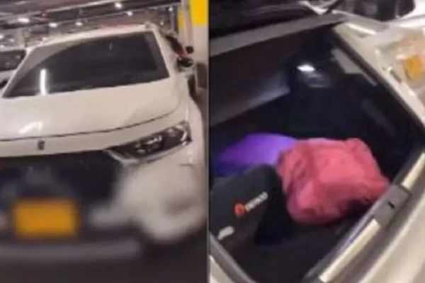 En pleno centro comercial, modelo encontró su carro que había dejado en un taller