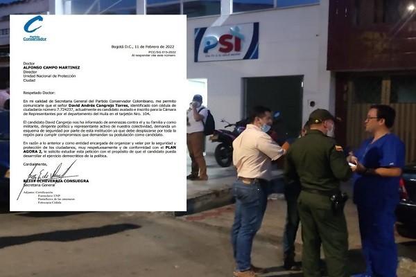 Partido Conservador exige seguridad para David Cangrejo ante amenazas