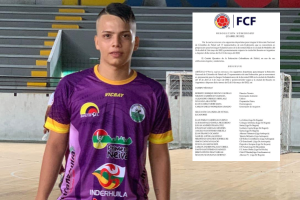 David Santofimio por el sueño Sudamericano futsal sub17