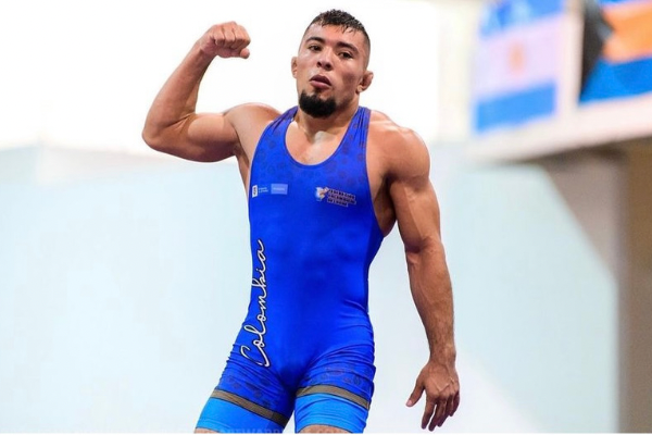 Julián Horta y su medalla en los Juegos Bolivarianos