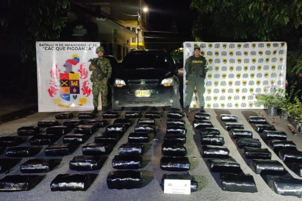822 kilos de marihuana fueron incautados en el Huila