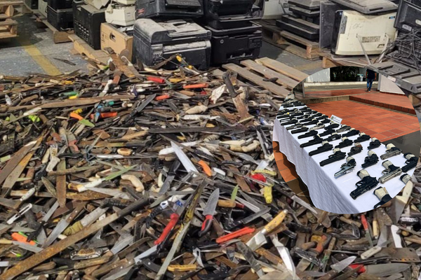 Más de 197 armas traumáticas y 24 mil armas blancas fueron destruidas