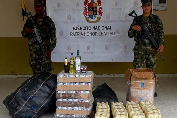 En el sur del Huila el Ejército incautó mercancía de contrabando