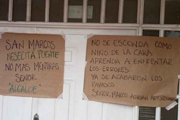 Protestan contra el alcalde de Timaná