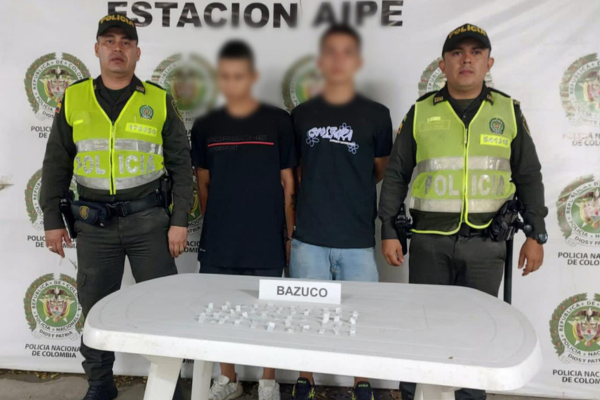 Capturaron a alias el "Chucho y Chiqui” con dosis de bazuco en Aipe