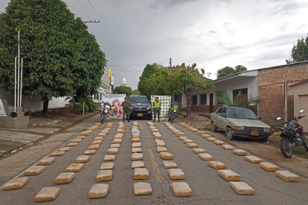 En el municipio de La Plata, Huila, incautaron más 600 kilos de marihuana