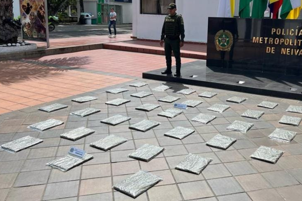 ¡Nuevo golpe al microtráfico! Incautaron 18 mil gramos de marihuana en Neiva