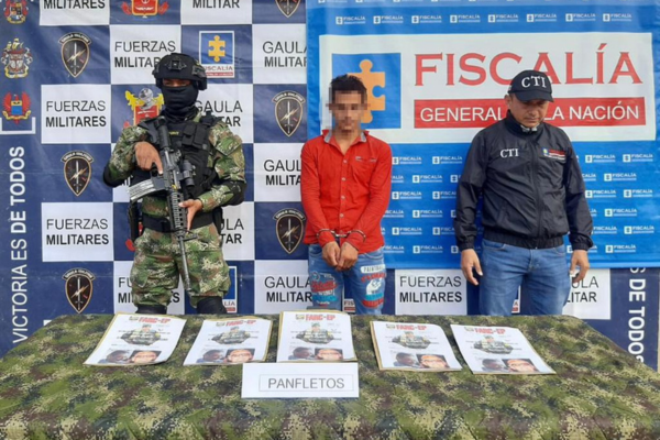 Capturan en Palermo, Huila a un hombre que distribuía panfletos intimidatorios