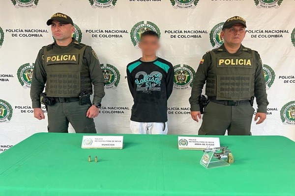 Un arma de fuego fue incautada en Neiva