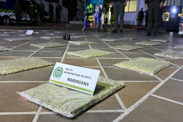 Hallaron 20 mil gramos de marihuana en el puente Santander de Neiva