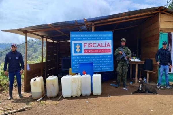 Ejército Nacional destruyó tres laboratorios de coca en Palestina
