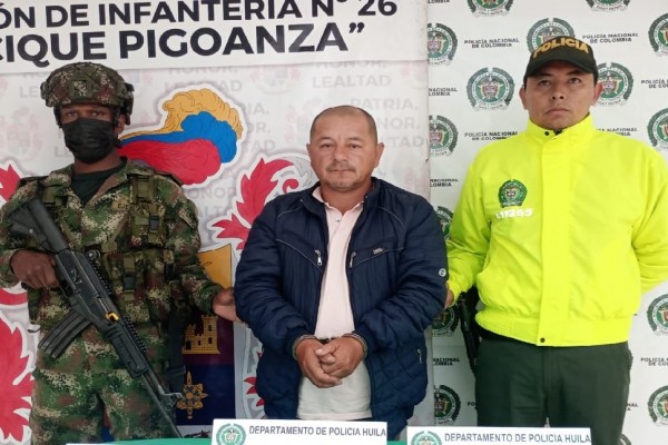 Cayó alias ‘Romel’ el armero de las disidencias en el Huila