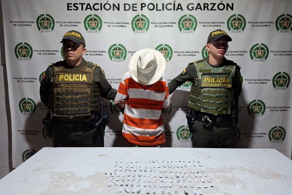 Distribuidor de bazuco fue capturado en Garzón