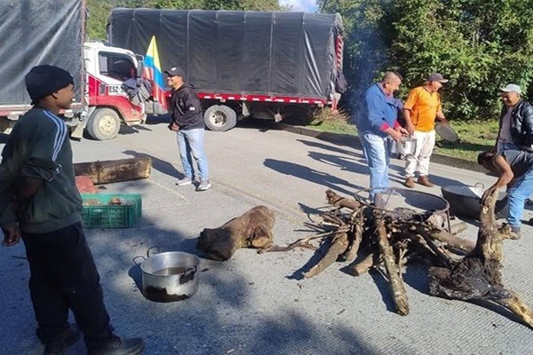Bloqueo en la Transversal del Libertador afecta la conexión del Huila